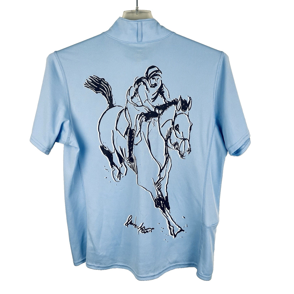 Kerrits Equestrian 1/4 Zip Top Women’s XL Light Blue Horseback Riding Horse Girl